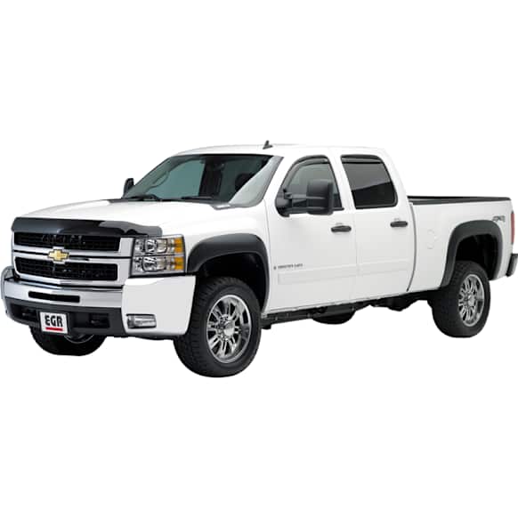 751194 Front and Rear, Driver and Passenger Side Fender Flares, Lightly Textured Black Rugged Look Series
