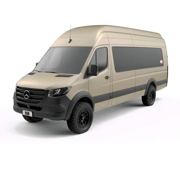 2021 Mercedes Benz Sprinter 3500 - Front and Rear, Driver and Passenger Side, Fender Flares, 3-Door, 170.0 in. wheelbase, Black, Standard Cargo Van