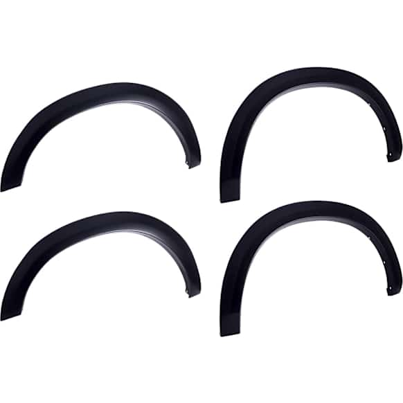 781864 Front and Rear, Driver and Passenger Side Fender Flares, Lightly Textured Black OEM Style Series