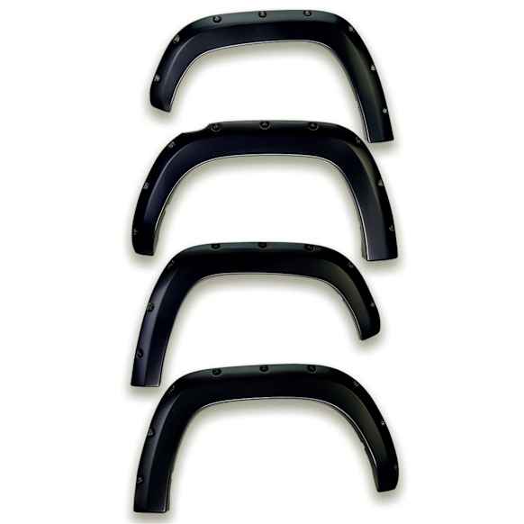 791884-GBA Front and Rear, Driver and Passenger Side Fender Flares, Black