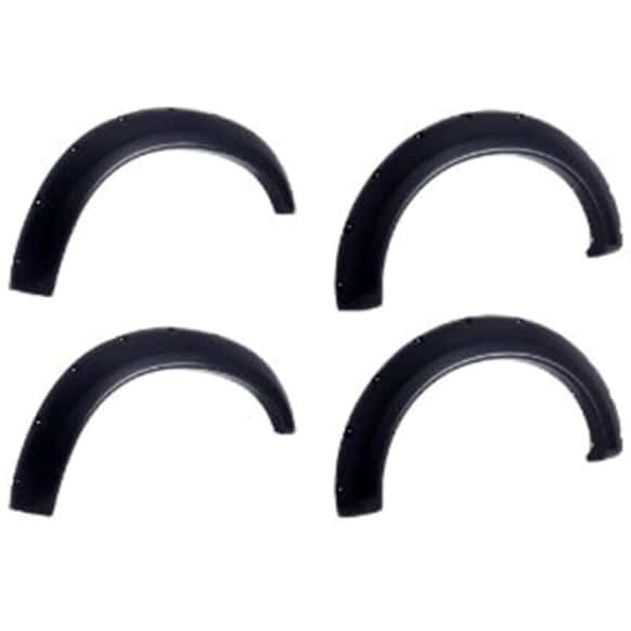 792654 Front and Rear, Driver and Passenger Side Fender Flares, Lightly Textured Black Bolt-on Look Series