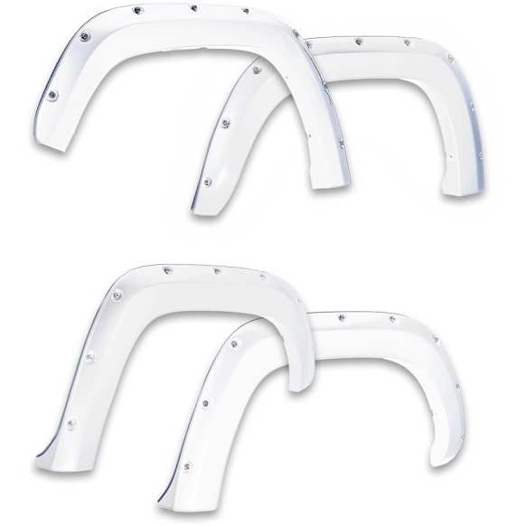 795494-040 Front and Rear, Driver and Passenger Side Fender Flares, White Bolt-On Look Painted Series