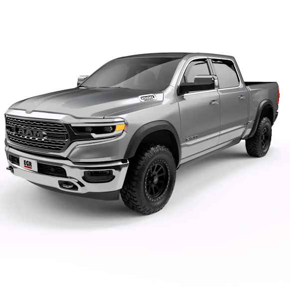 2024 Ram 1500 - Front and Rear, Driver and Passenger Side, Fender Flares, 67.4 in. Bed, 4-Door, Black, Extended Cab Pickup