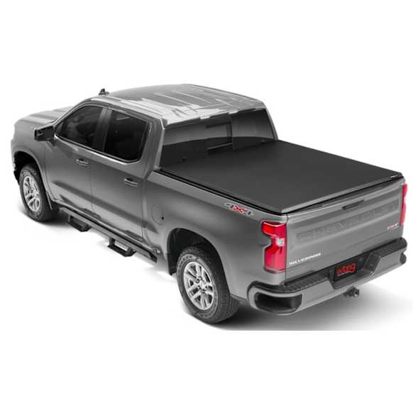 77426 Trifecta E-Series Soft Folding Tonneau Cover, Leather Grained Vinyl Fits Approx. 6 ft. 6 in. Bed