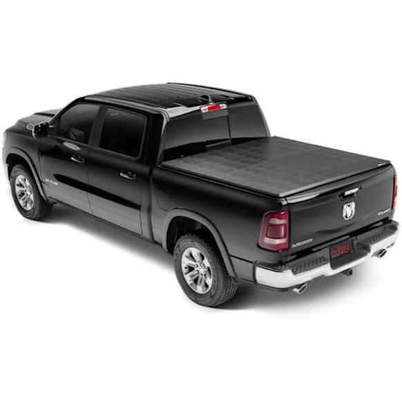 92421 Trifecta 2.0 Series Soft Folding Tonneau Cover, Leather Grained Vinyl Fits Approx. 5 ft. 6 in. Bed