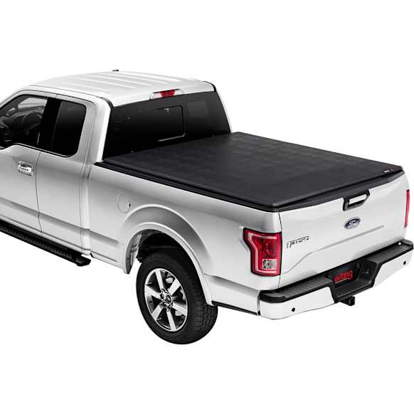 92615 Trifecta 2.0 Series Soft Folding Tonneau Cover, Leather Grained Vinyl Fits Approx. 6 ft. 6 in. Bed