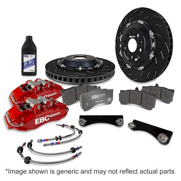 BBK044RED-1 Big Brake Kit - Gloss Red High Temperature Painted Caliper, 2-Wheel Set