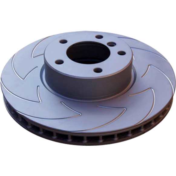 BSD7123 Rear Brake Disc, Silver Grey Geomet, Slotted, 5 Lugs, 322.58 mm, 3.5L, 6Cyl, BSD Sport Ultra Quiet V Slot