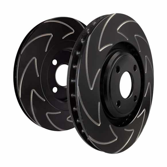 BSD7766 Front, Driver or Passenger Side Brake Disc, Slotted, 4 Lugs, 280 mm,, BSD Sport Ultra Quiet V Slot
