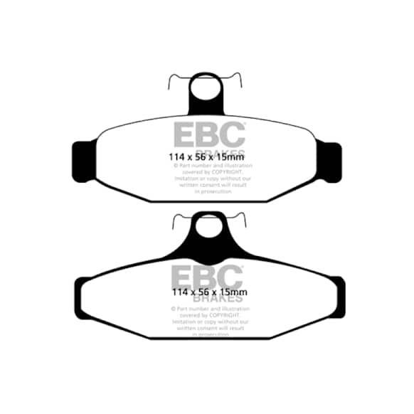 1987 Chevrolet Corvette - Rear Aramid Fiber Ceramic Brake Pad Set, FMSI Pad No. D295, Redstuff Ceramic Low Dust