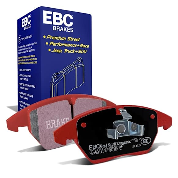 2008 Volkswagen GTI - Front Aramid Fiber Ceramic Brake Pad Set, 2.0L 4Cyl, FMSI Pad No. D1107, Redstuff Ceramic Low Dust