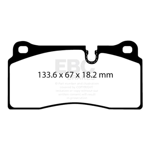 2019 BMW M2 - Rear Aramid Fiber Brake Pad Set, 3.0L 6Cyl, FMSI Pad No. D2097, With 400mm Front Rotor, Redstuff Ceramic Low Dust