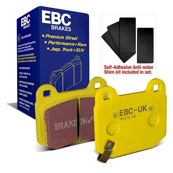 2018 Subaru BRZ - Rear Aramid Fiber Brake Pad Set, 2.0L 4Cyl, FMSI Pad No. D961, With Brembo Calipers, Yellowstuff Street and Track