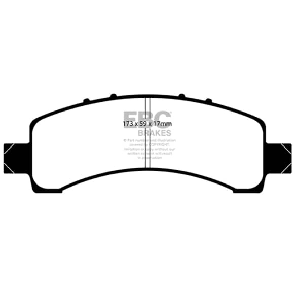 2005 Chevrolet Express 1500 - Rear Aramid Fiber Brake Pad Set, 4.3L 6Cyl, FMSI Pad No. D974, Yellowstuff Street and Track