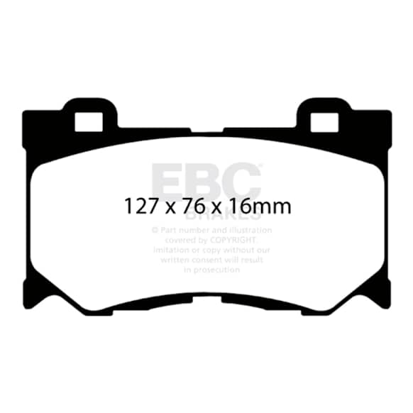 DP41823R Front Yellowstuff Street and Track Aramid Fiber Brake Pad Set