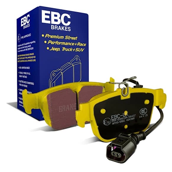 2022 Volkswagen GTI - Rear Aramid Fiber Brake Pad Set, 2.0L 4Cyl, Yellowstuff Street and Track