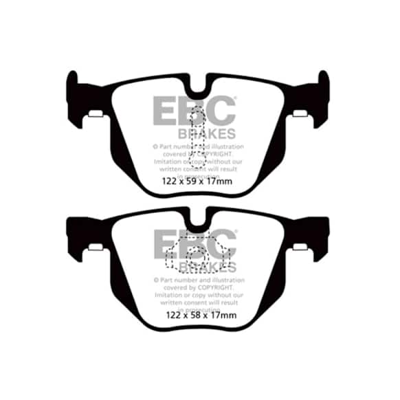 2011 BMW X5 - Rear Aramid Fiber Brake Pad Set, 3.0L 6Cyl, FMSI Pad No. D1042, Greenstuff Elite 6000 Aramid Fiber Truck and SUV