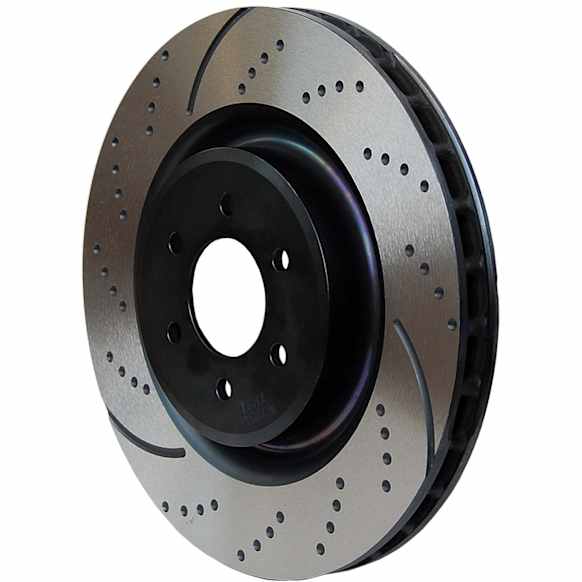 GD1552 Rear Brake Disc, Dimpled and Slotted, 5 Lugs, 302.26 mm, GD Sport Slotted And Dimpled