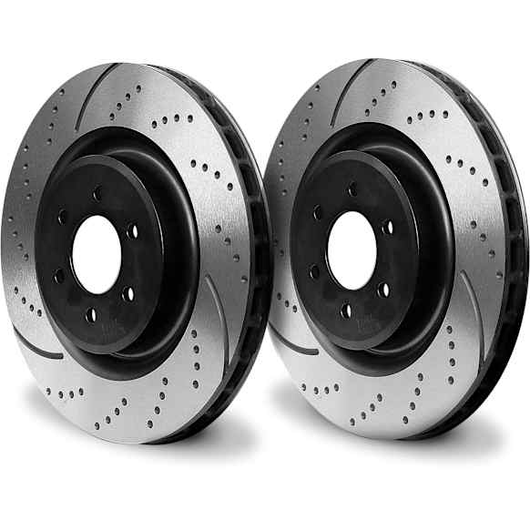 GD7511 Front Brake Disc, Dimpled and Slotted, 6 Lugs, 297.18 mm, GD Sport Slotted And Dimpled