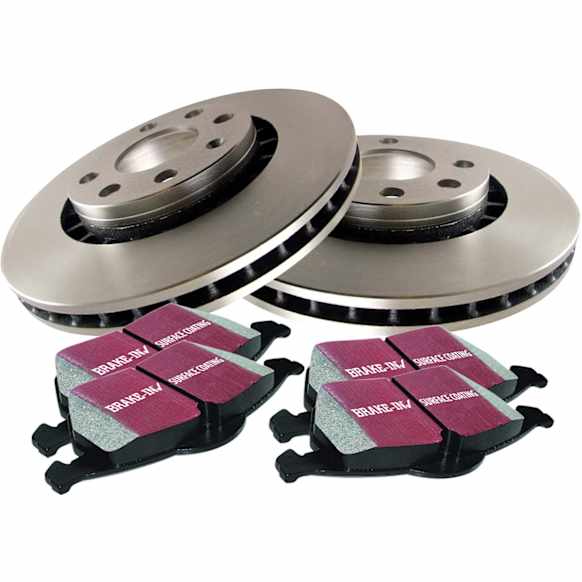 1991 Volvo 940 - Front Brake Disc and Pad Kit, Plain Surface, 5 Lugs, 279.4 mm, Aramid Fiber, Fmsi Pad No. D634, 280 mm Dia., Girling Front Caliper, 2.3L 4Cyl, S1 Ultimax2 Pad and RK Premium Rotors