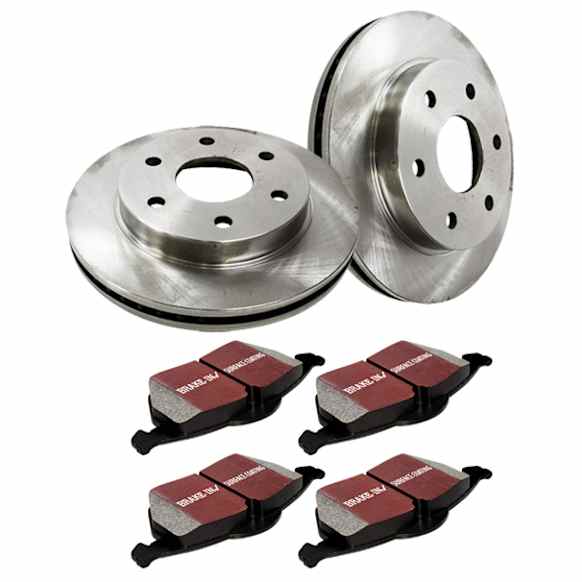 S1KF1388 Front Brake Disc and Pad Kit, Silver Grey Geomet, Plain Surface, 4 Lugs, 279.4 mm, Aramid Fiber, S1 Ultimax2 Pad and RK Premium Rotors
