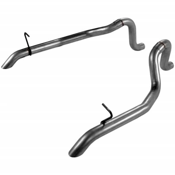 15805 Prebent Series Tail Pipe - Natural, Aluminized Steel, Direct Fit, Set of 2