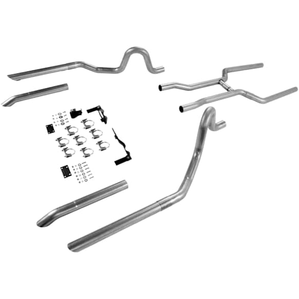 17107 Header-Back Exhaust System, Made of Aluminized Steel, Crossmember Back Series