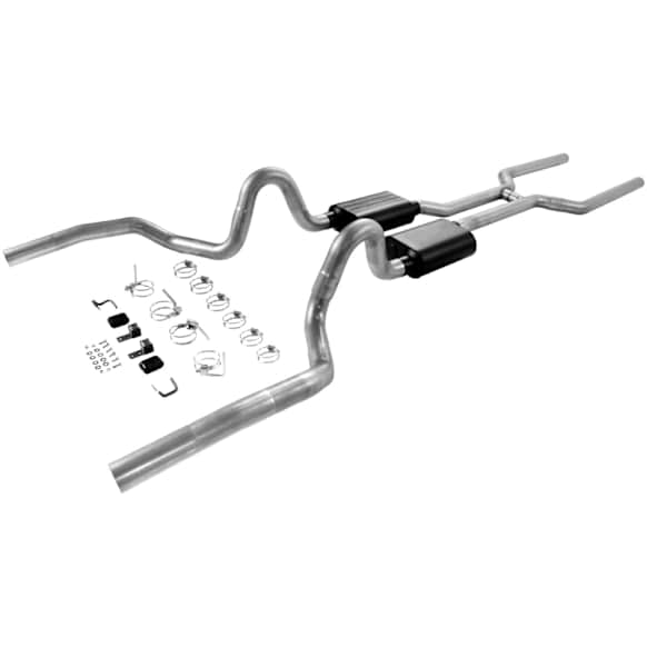 17200 Header-Back Exhaust System, Made of Aluminized Steel, American Thunder Series