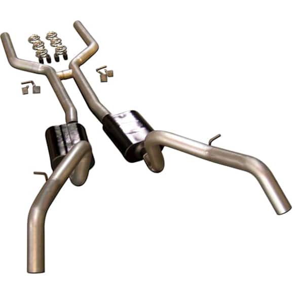 17201 Header-Back Exhaust System, Made of Aluminized Steel, American Thunder Series