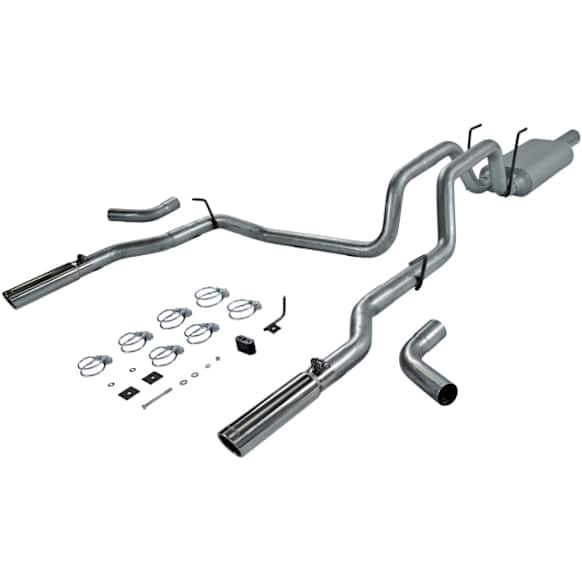 17424 Cat-Back Exhaust System, 4.7L, 8Cyl, Made of Aluminized Steel, American Thunder Series