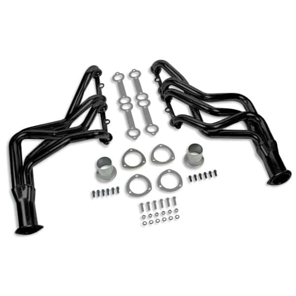 11100FLT Headers Long Tube, Painted Black, Made of Steel