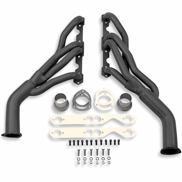 49100FLT Headers Long Tube, Painted Black, Made of Steel