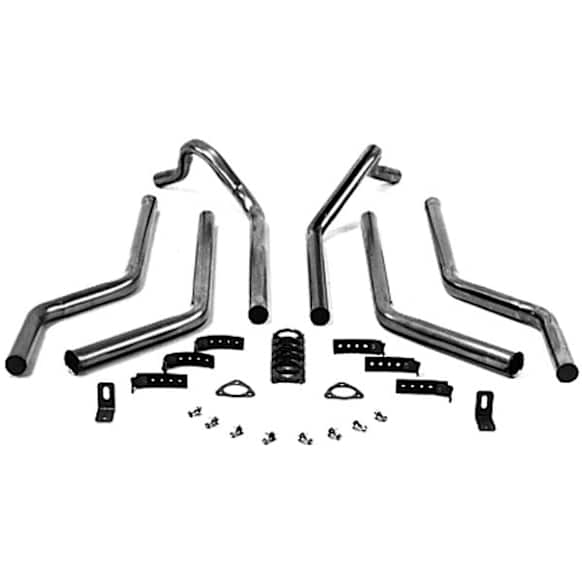51525FLT Header-Back Exhaust System, Made of Aluminized Steel, Super Street Series, Fits 4WD Models Only