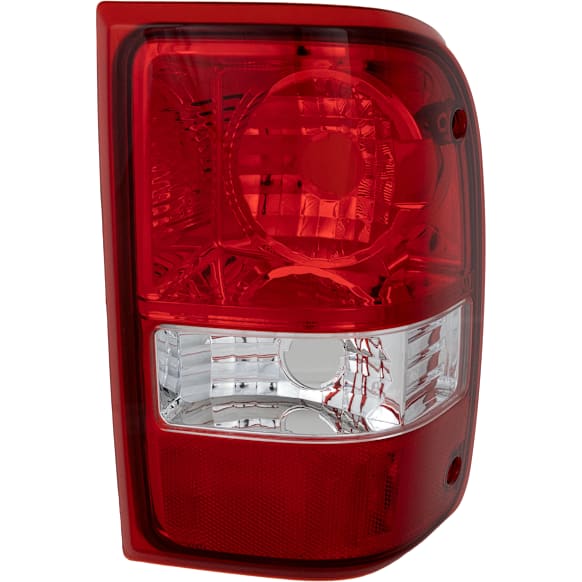 Passenger Side Tail Light, without Bulb, Halogen, Clear and Red Lens, CAPA CERTIFIED