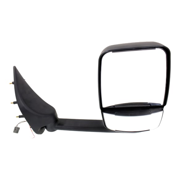 4-bolt mount, Driver Side Towing Mirror, Power Adjust, Non-Heated, Manual Folding, Paintable, In-housing Signal Light, No Memory, No Puddle Light, No Auto-Dimming, No Blind Spot Feature