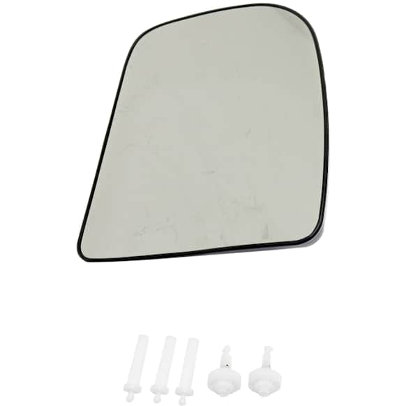 2008-2014 Ford E-150 - Passenger Side, Upper Mirror Glass, Non-Heated, No Blind Spot Feature, Backing Plate Included