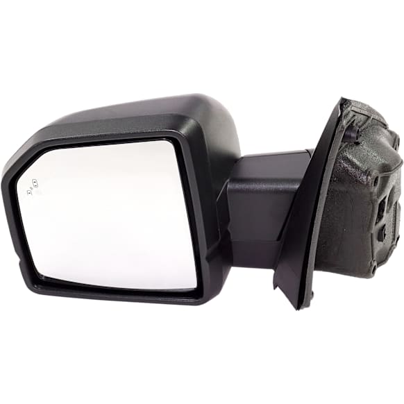 2020 Ford F-150 - Driver Side Mirror, Power Adjust, Heated, Textured Black, Manual Folding, In-housing Signal Light, With Blind Spot Detection in Glass, No Memory, With Puddle Light, With Auto-Dimming