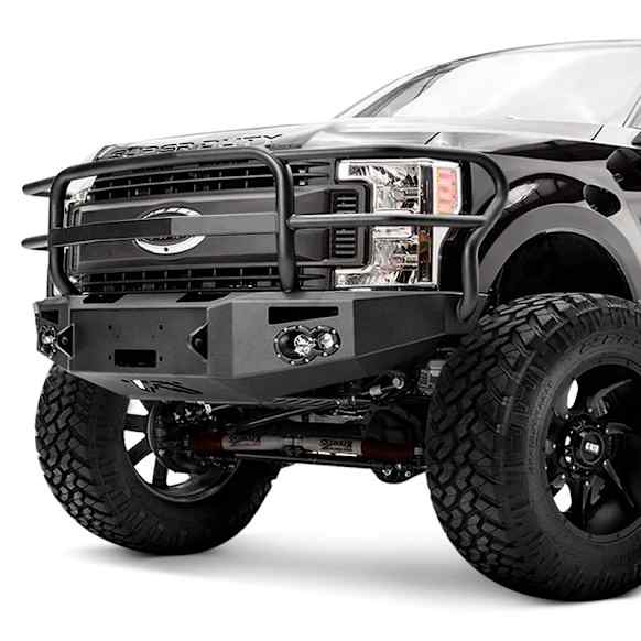FS17-A4150-1 Front Bumper, Black, with Full Grill Guard
