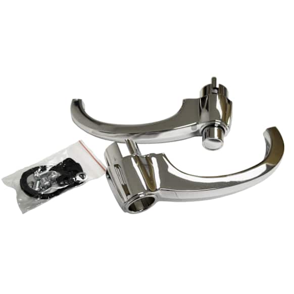 0848-351/352 Front, Driver and Passenger Side Chrome Exterior Door Handle, Without Key Hole