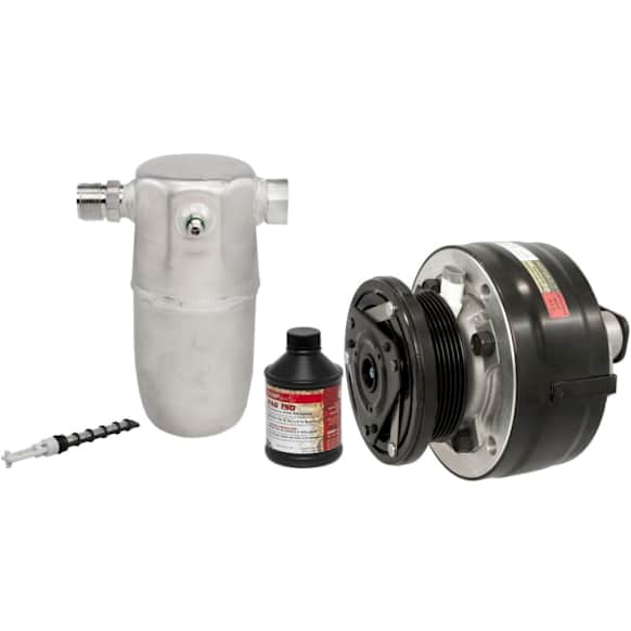 1993 GMC C3500HD - A/C Compressor, with LTR4 Compressor, with R12, with R134a, Drier with Flat Bottom, With Clutch, 6-Groove Pulley, PAC-Kits Series