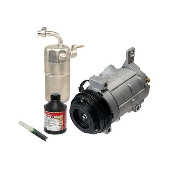 2005 Chevrolet Tahoe - A/C Compressor, With 10S17F Compressor, With 17Mm Dia. Grey Orifice Tube, Without Rear Ac, Front Kit, 78377 (Comp), 83208 (Accum), 38644 (Orifice), 59007 (Oil), O-Rings, With Clutch, 4-Groove Pulley, 5.3L 8Cyl