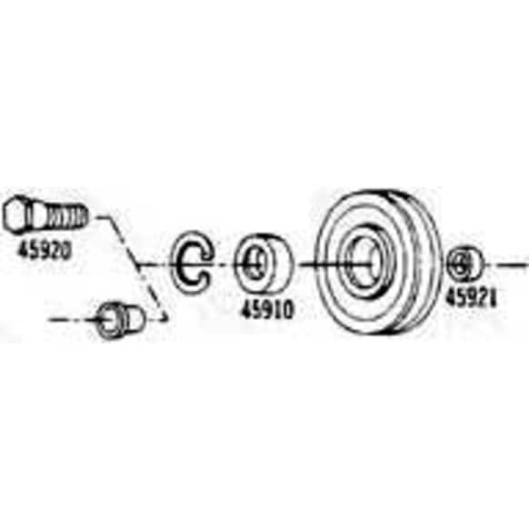 45907 4-Seasons OE Replacement A/C Idler Pulley Bolt - Direct Fit