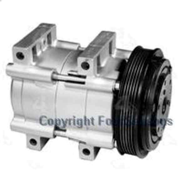 1992 Ford Bronco - A/C Compressor, with FS10 Compressor, with Factory Air, With Clutch, 6-Groove Pulley, 4.9L 6Cyl, 4-Seasons OE Replacement