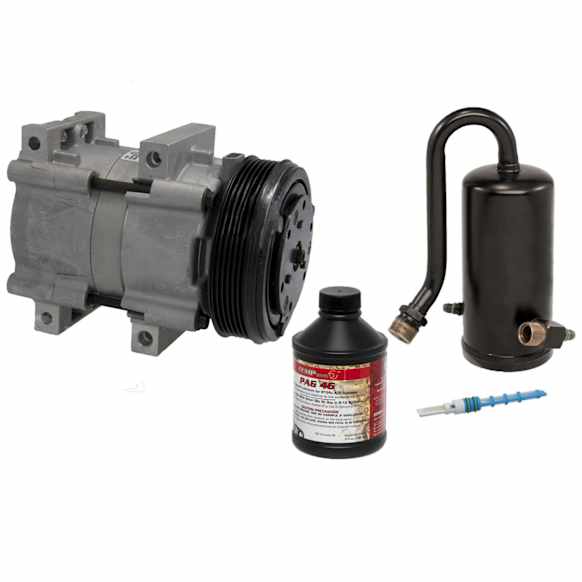 1991 Ford Bronco - A/C Compressor, with FS10 Compressor, with Factory Air, Before 7/91, With Clutch, 6-Groove Pulley, 5.8L 8Cyl, PAC-Kits Series