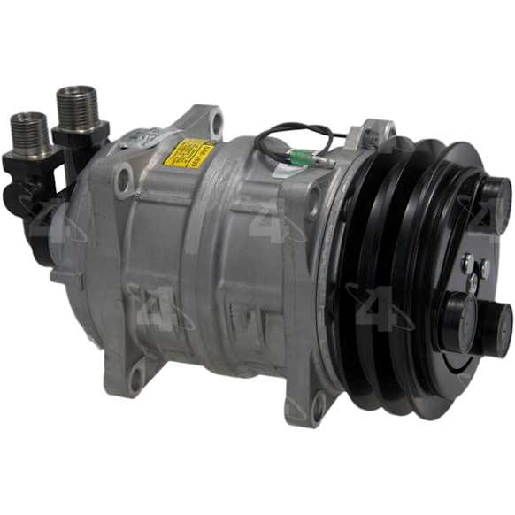 2003 Freightliner FS65 - A/C Compressor, OE No. 304529, with TM15 Compressor, with Double Groove Pulley, with R134a, Sanden Model 488-45011, with Clutch, 2-Groove Pulley, 4-Seasons A/C Compressor