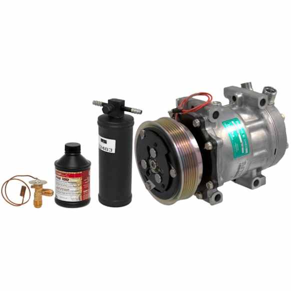 1990 Ford F-150 - A/C Compressor, with SD709 Compressor, Compressor with Direct Mount, With Clutch, 6-Groove Pulley, 5.8L 8Cyl, PAC-Kits Series