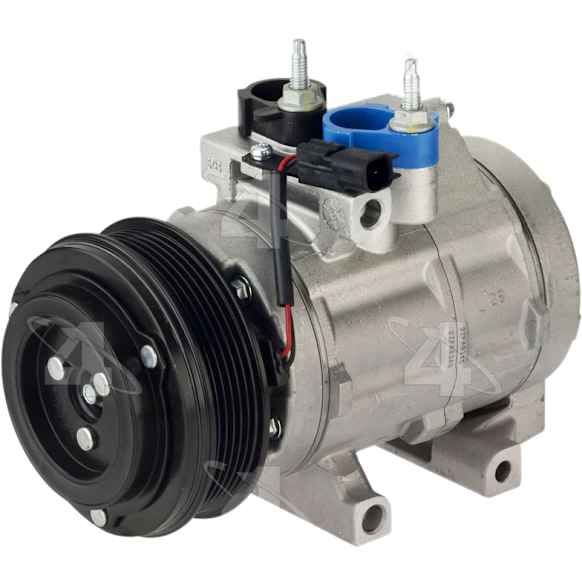 68183 A/C Compressor, With Clutch, 6-Groove Pulley, 4.2L, 6Cyl, 4-Seasons A/C Compressor