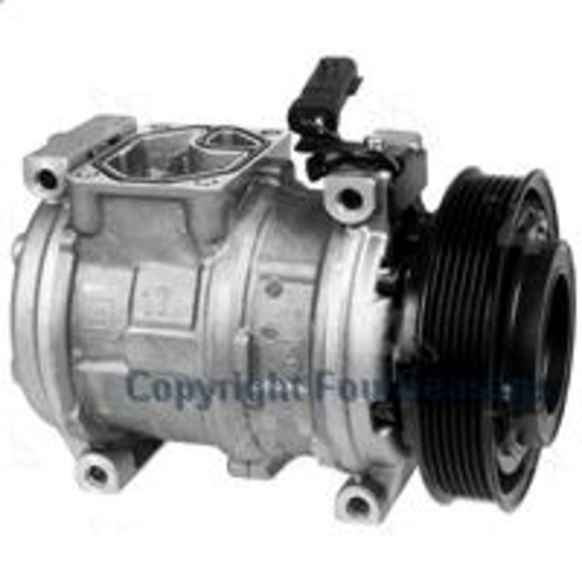 2002 Jeep Wrangler - A/C Compressor, with 10PA17C Compressor, May Require use of OE Manifold, With Clutch, 6-Groove Pulley, 2.5L 4Cyl, 4-Seasons OE Replacement