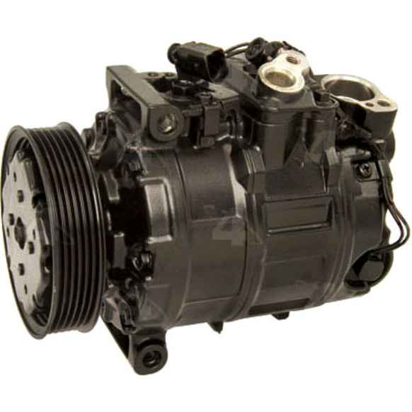 2004 Audi A4 Quattro - A/C Compressor, with 7SEU16C Compressor, May Require use of OE Manifold, With Clutch, 6-Groove Pulley, 1.8L 4Cyl, 4-Seasons OE Replacement