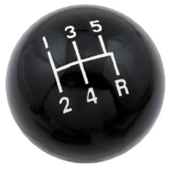 9626 Shifter Knob - 5-Speed - Black, Fits Shifters with 3/8-20 UNC Threads